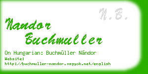 nandor buchmuller business card