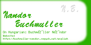 nandor buchmuller business card